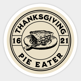 Thanksgiving - Pie Eater Sticker